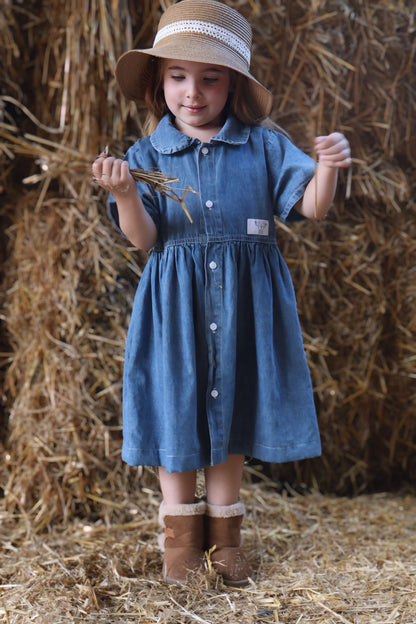 Summer Jeans Styled Sibling Matching Set